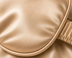 Champagne-02: Close-up of champagne silk fabric and edge piping